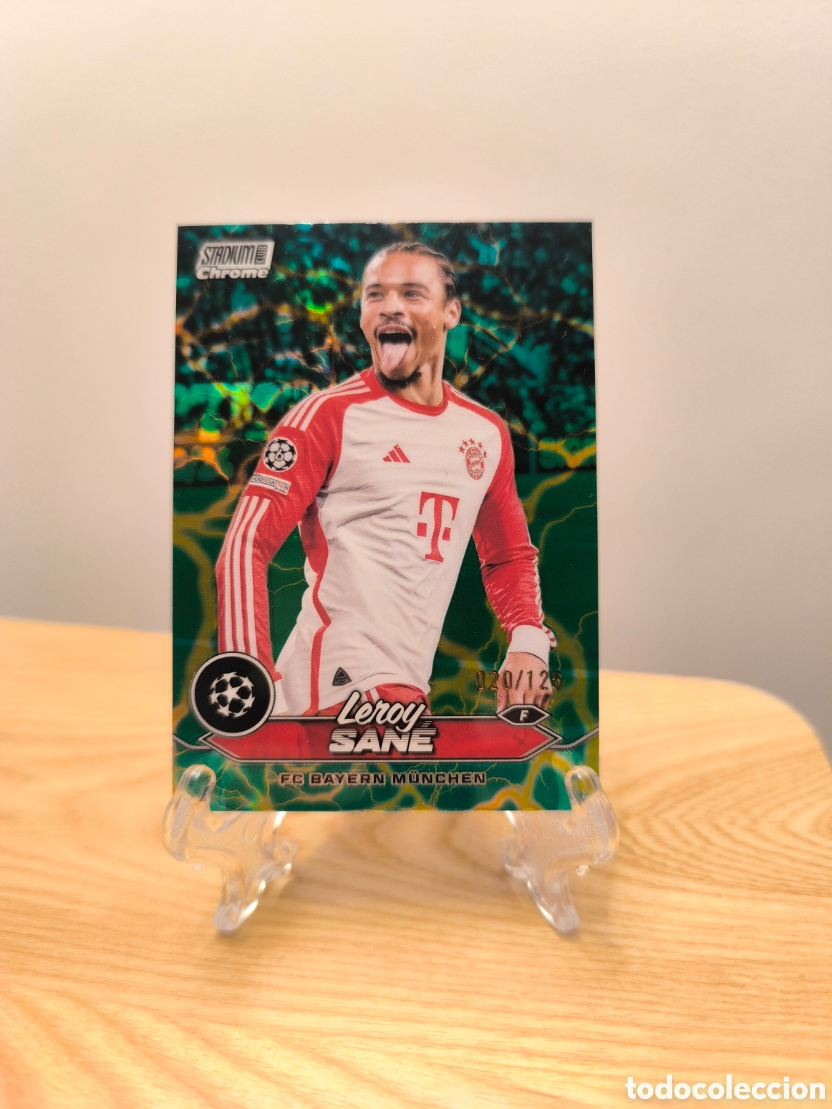 Football Stickers: Leroy Sane numerada /125 Topps stadium Chrome