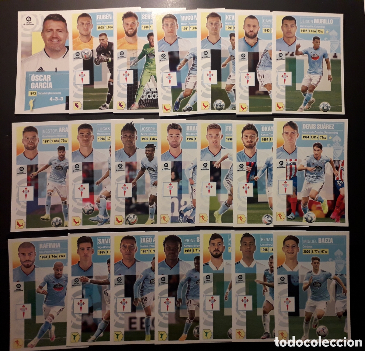 Cromos de F&uacute;tbol: 21 CROMOS CELTA DE VIGO ED ESTE 2020 2021 20 21 SIN PEGAR CON 1 COLOCA Y 2 FICHAJES PEDIDO M&Iacute;NIMO 3&euro;