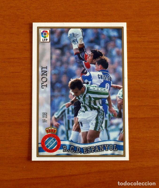 Figurine di Calcio: R.C.D. Espa&ntilde;ol-Espanyol - N&ordm; 236 Toni - Mundicromo ficha de la Liga 1997-1998, 97-98