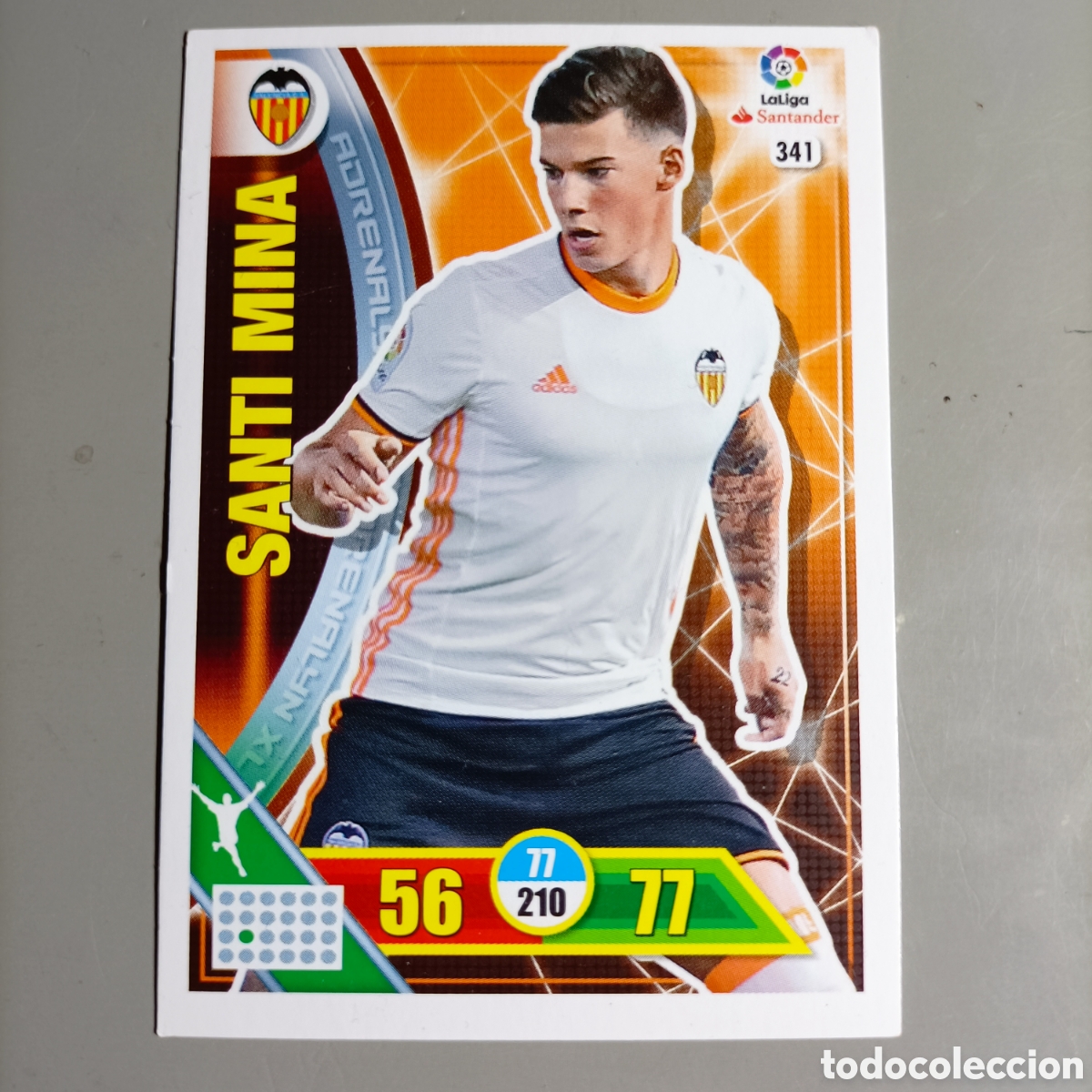 Cartes &agrave; collectionner de Football: ADRENALYN: LIGA 2016-2017 (VALENCIA) №341 SANTI MINA