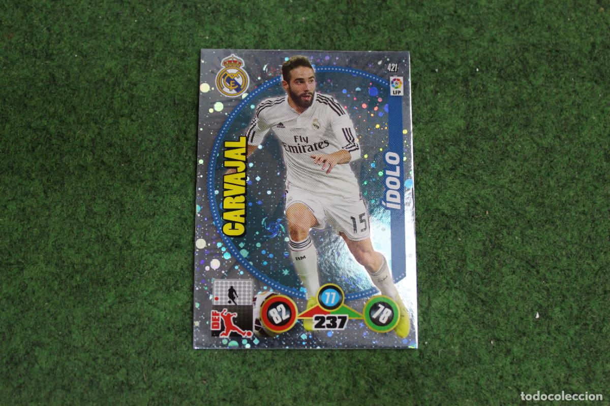 Cromos de F&uacute;tbol: 421 CARVAJAL &Iacute;DOLO ADRENALYN XL 2014 2015 14 15 LALIGA SANTANDER