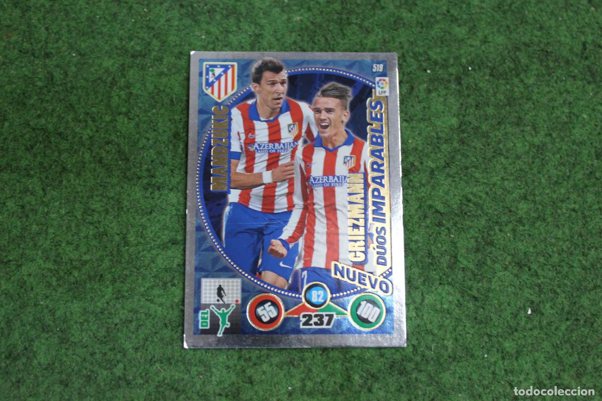 Fu&szlig;ball-Sticker: 519 MANDZUKIC / GRIEZMANN NUEVO D&Uacute;OS IMPARABLES ADRENALYN XL 2014 2015 14 15 LALIGA SANTANDER