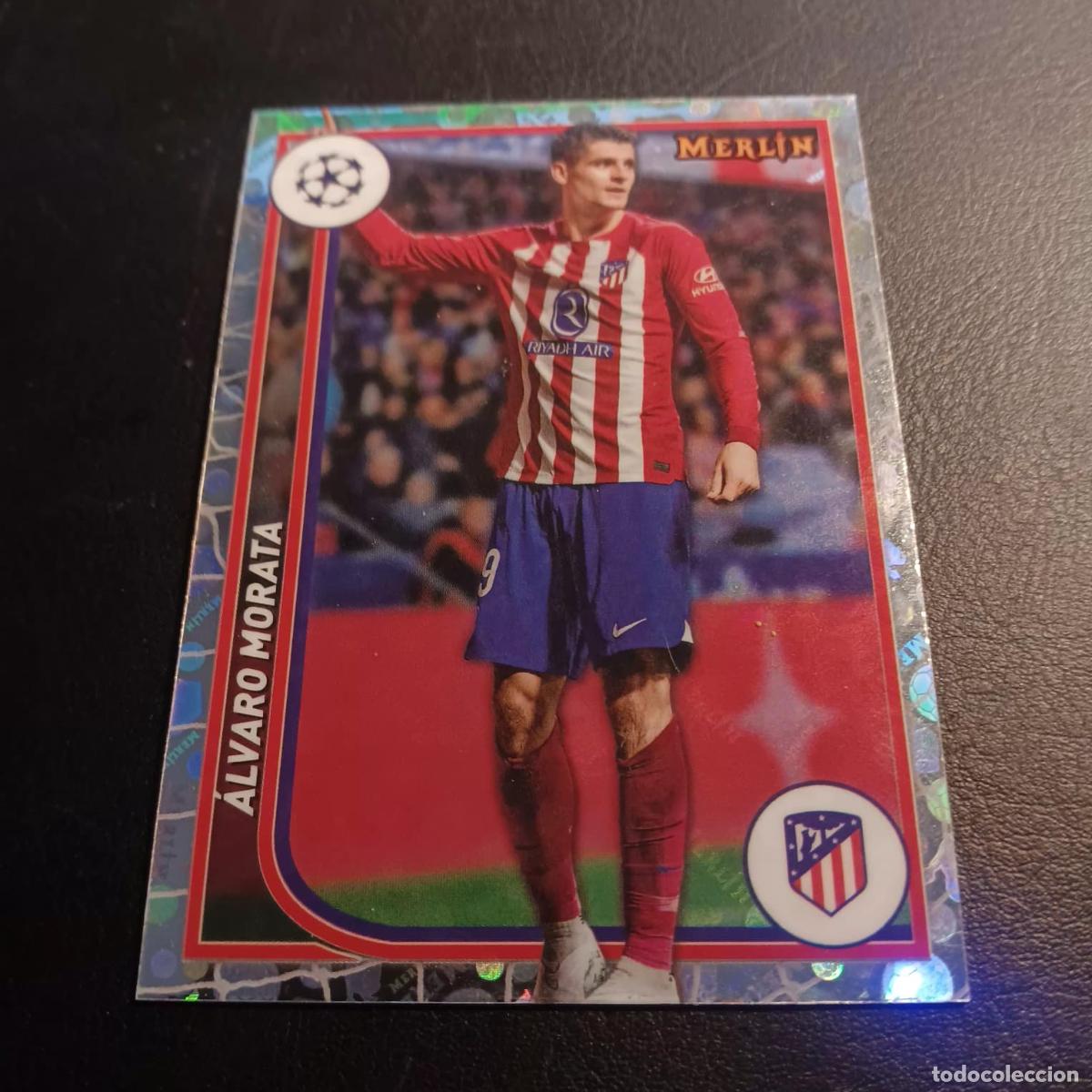 Fu&szlig;ball-Sticker: MORATA � AT MADRID � VINTAGE REFRACTOR� TOPPS MERLIN 2023/24