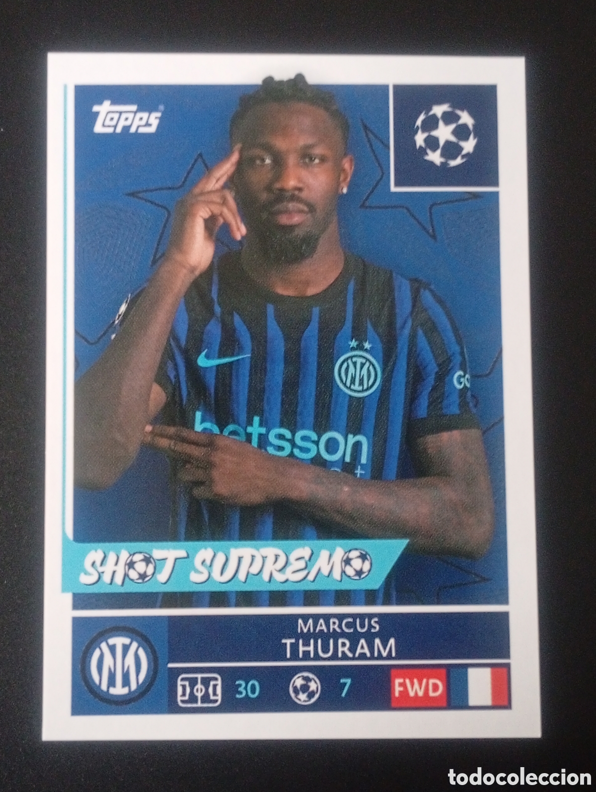 Fu&szlig;ball-Sticker: 223 THURAM INTER MILAN TOPPS UEFA CHAMPIONS LEAGUE STICKERS CROMOS 2025 2026 25 26 PANINI
