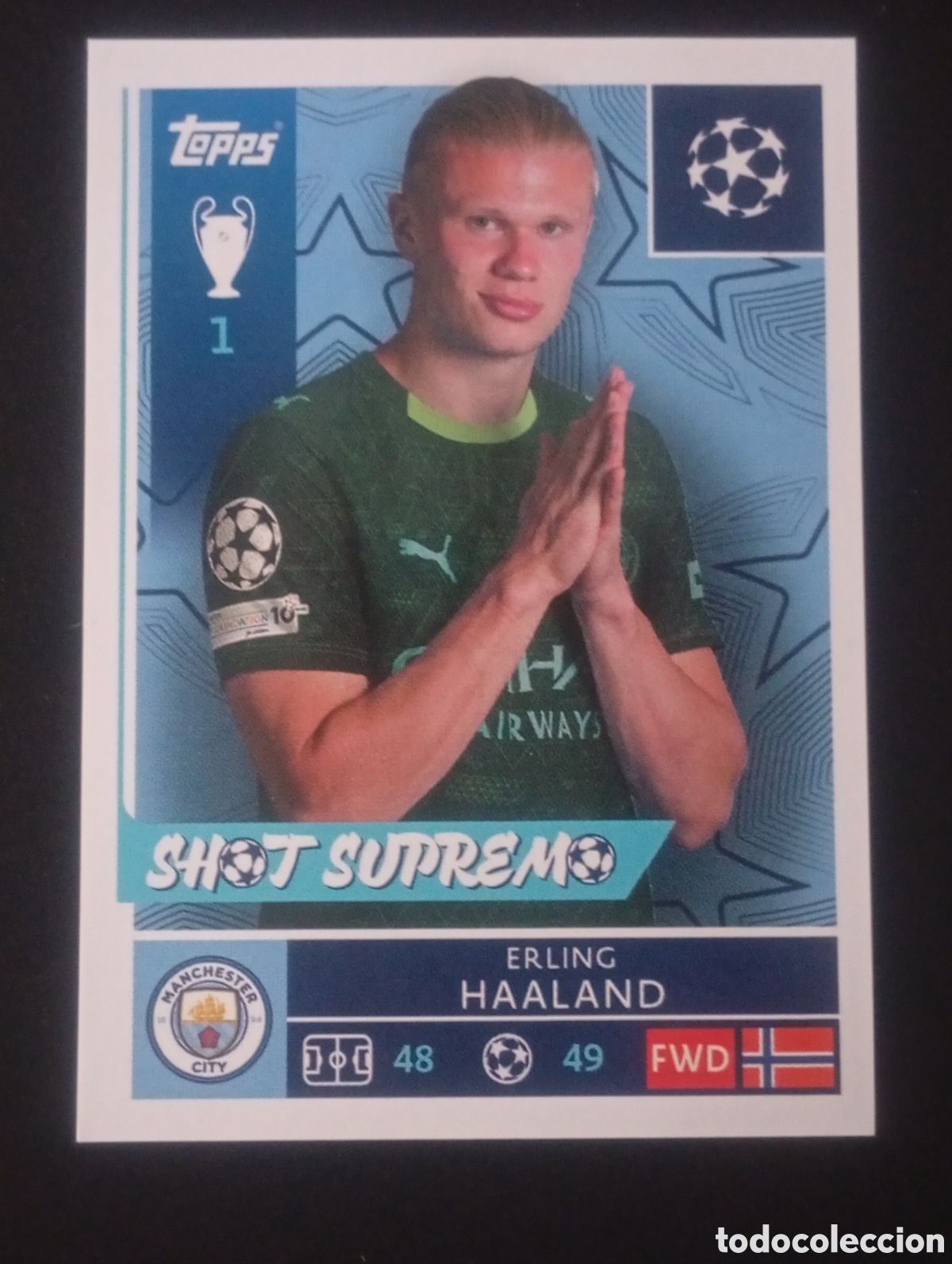 Cromos de f&uacute;tbol: 309 HAALAND CITY TOPPS UEFA CHAMPIONS LEAGUE STICKERS CROMOS 2025 2026 25 26