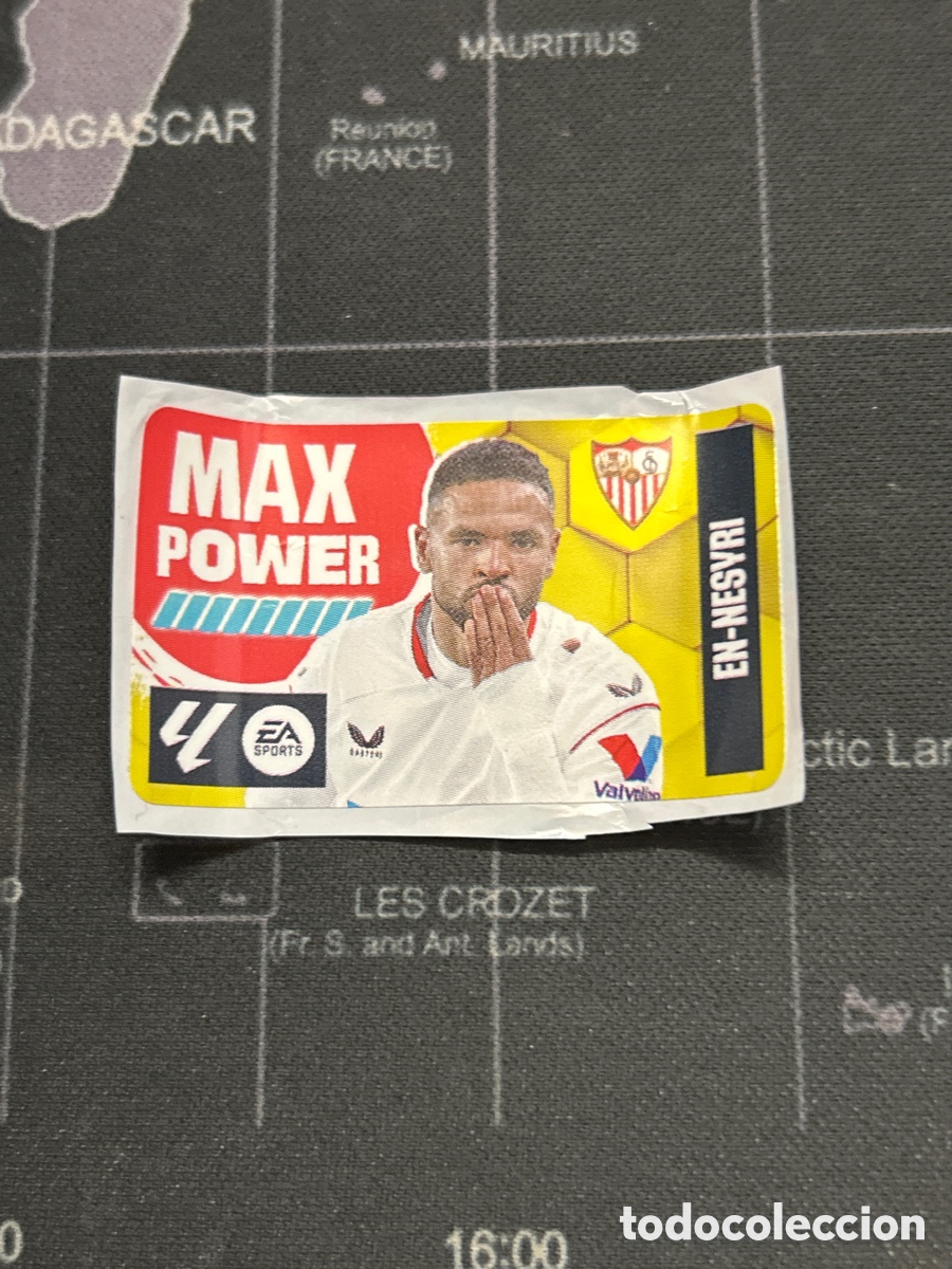 Fu&szlig;ball-Sticker: EN NESYRI (SEVILLA) MAX POWER PANINI CROMO CHICLE LIGA 2023 2024 23 24 SIN PEGAR