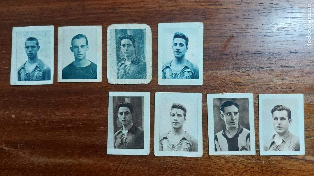 Fu&szlig;ball-Sticker: GIMNASTICO DE VALENCIA - 8 cromos diferentes sin pegar - PAPEL DE FUMAR MI PAPEL - A&Ntilde;OS 1920s