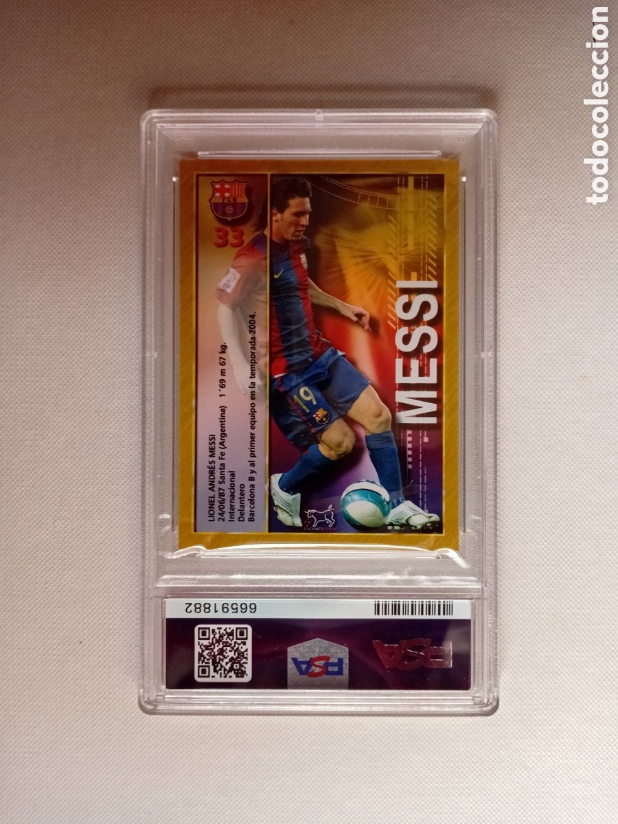 Cromos de f&uacute;tbol: Messi Ediciones Estadio 2007 PSA 7. - Foto 2