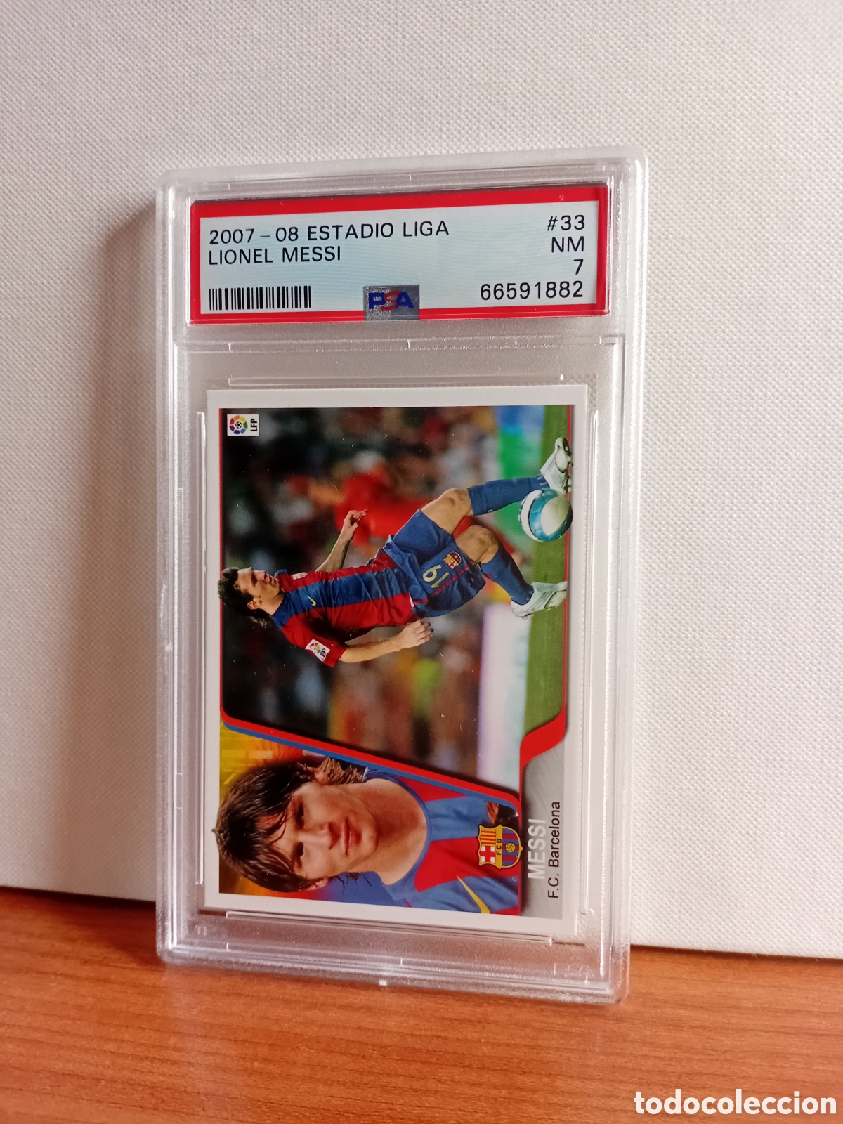 Cromos de f&uacute;tbol: Messi Ediciones Estadio 2007 PSA 7. - Foto 4