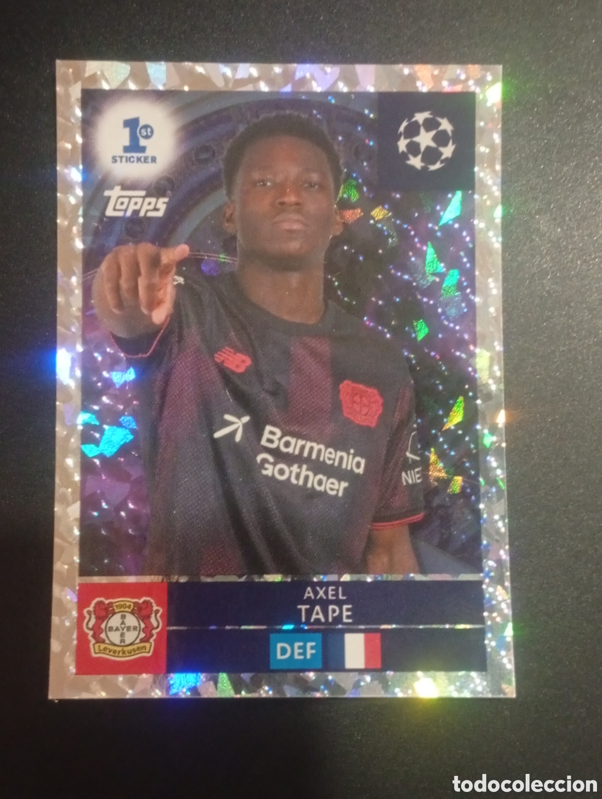 Fu&szlig;ball-Sticker: 1st 293 AXEL TAPE BAYERN LEVERKUSEN TOPPS UEFA CHAMPIONS stickers 2025 2026 25 26