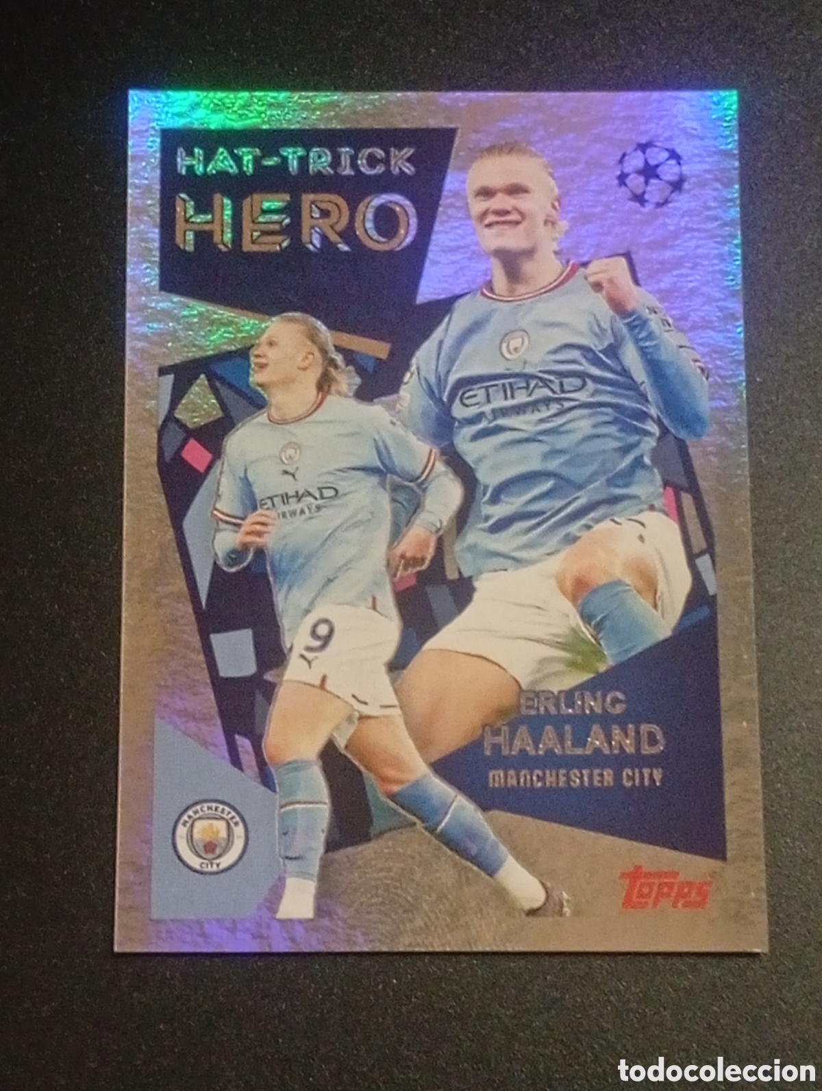 Cromos de f&uacute;tbol: 39 hat trick hero HAALAND CITY TOPPS UEFA CHAMPIONS stickers 2025 2026 25 26