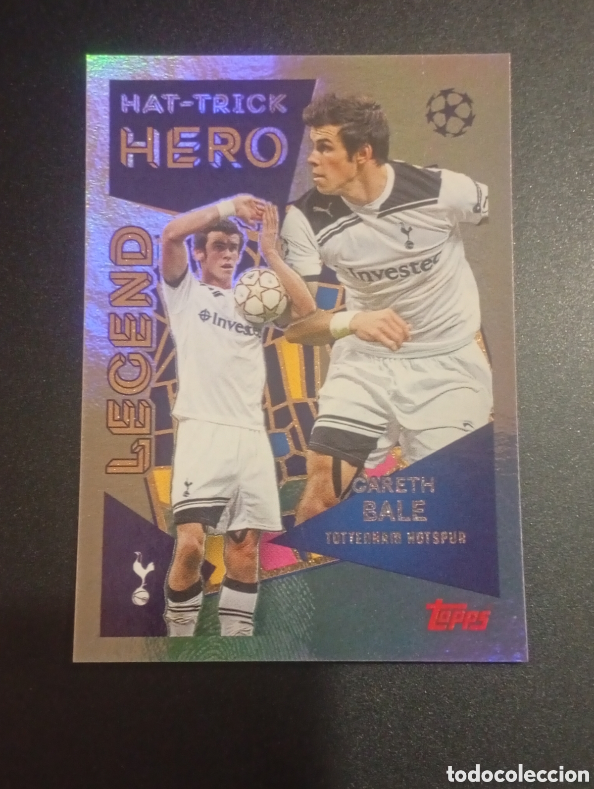 Fu&szlig;ball-Sticker: 35 hat trick hero legend BALE TOTTENHAM TOPPS UEFA CHAMPIONS STICKER CROMO 2025 2026 25 26