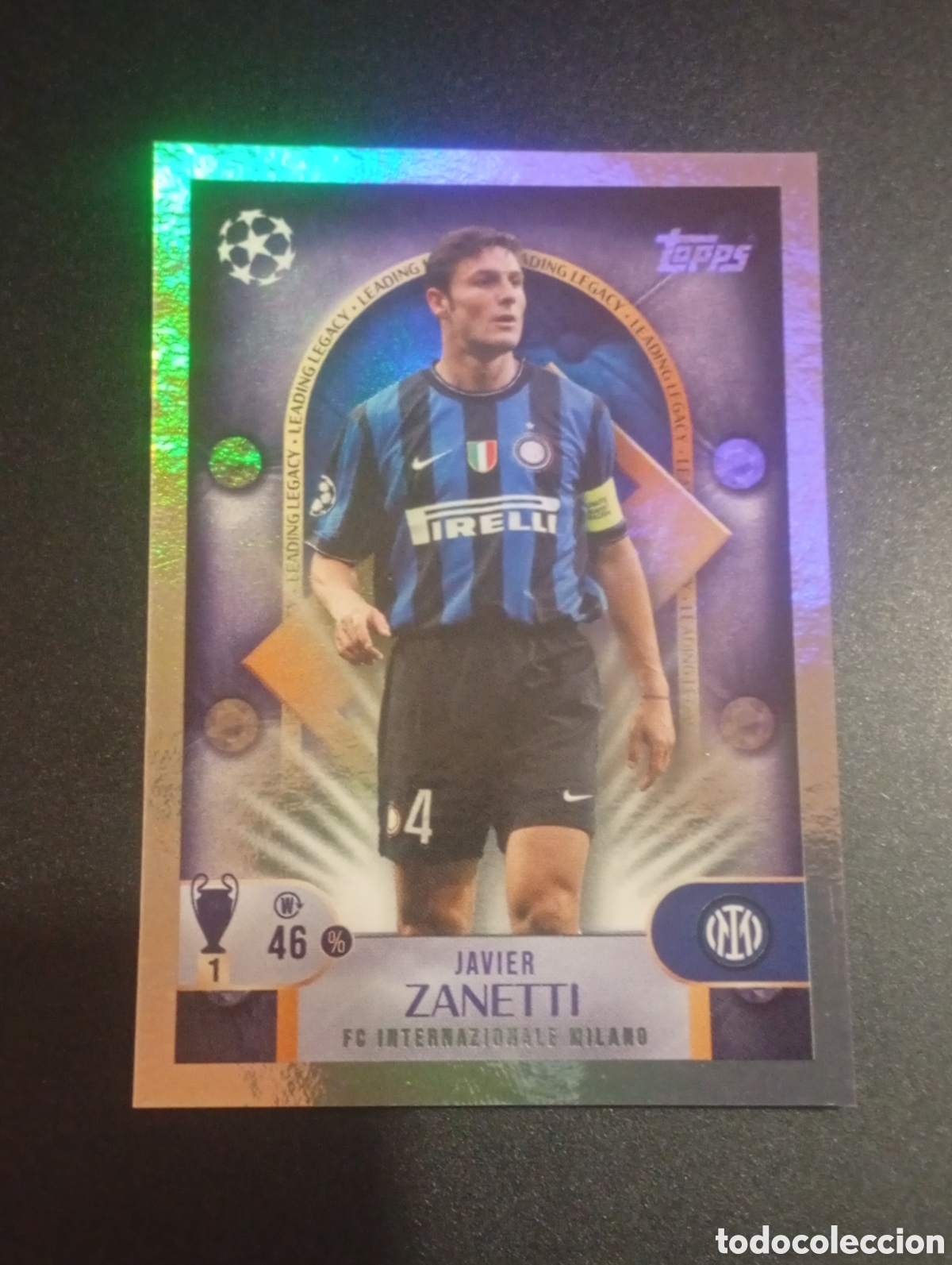 Cromos de f&uacute;tbol: 278 ZANETTI INTER MILAN TOPPS UEFA CHAMPIONS stickers 2025 2026 25 26