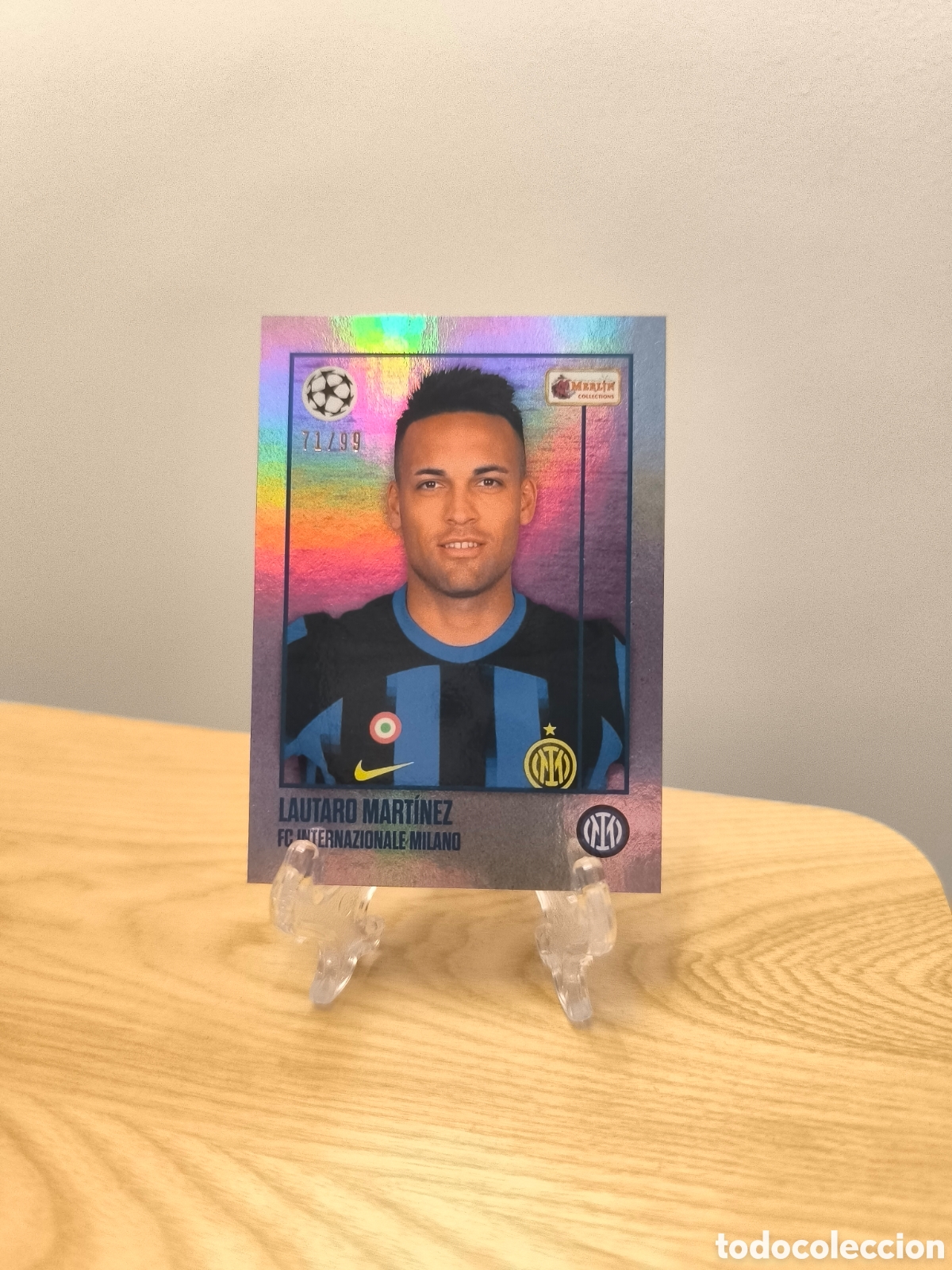 Cromos de F&uacute;tbol: Lautaro Mart&iacute;nez numerada /99 Topps Merlin