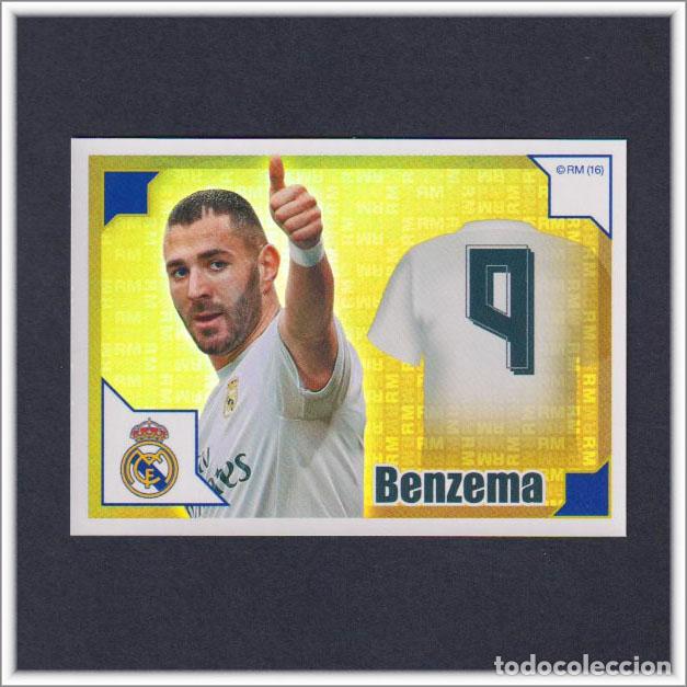 Cromos de F&uacute;tbol: COLECCI&Oacute;N OFICIAL REAL MADRID 2015 2016 15 16 PANINI BENZEMA N&ordm; 67 ALBUM LIGA F&Uacute;TBOL ESTE