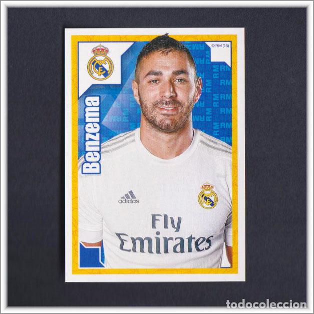 Cromos de F&uacute;tbol: COLECCI&Oacute;N OFICIAL REAL MADRID 2015 2016 15 16 PANINI BENZEMA N&ordm; 63 ALBUM LIGA F&Uacute;TBOL ESTE
