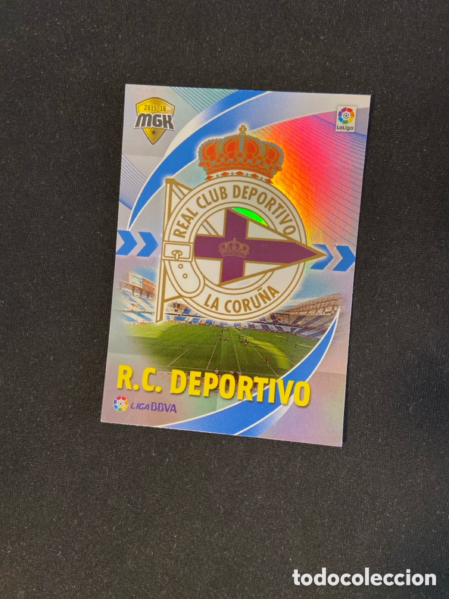 Fu&szlig;ball-Sticker: ESCUDO 136 (DEPORTIVO CORU&Ntilde;A) PANINI MEGACRACKS 2015-2016 15 16 CROMO CARTA M-2