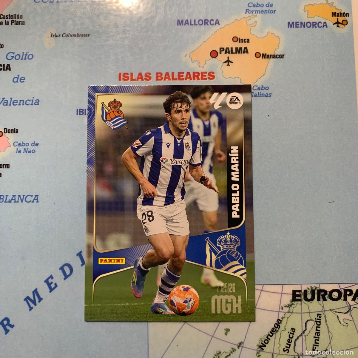Cromos de F&uacute;tbol: Pablo Marin n&uacute;mero 316 de la Real Sociedad megacracks 25-26 2025-2026