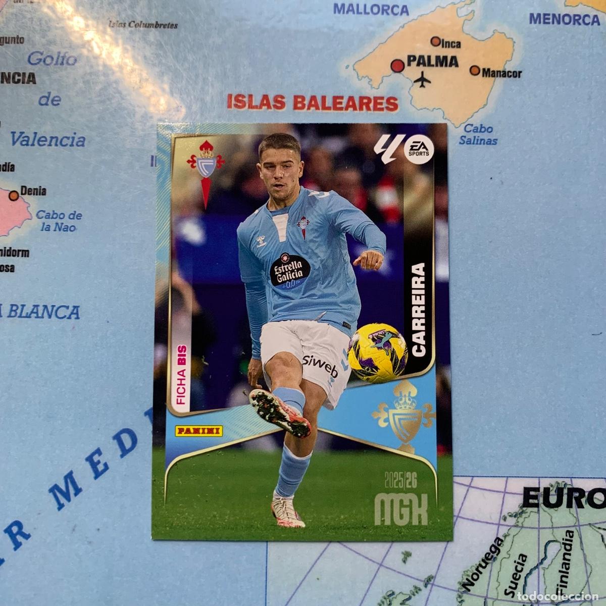Football Stickers: Carreira n&uacute;mero 112 Bis del Celta megacracks 25-26 2025-2026