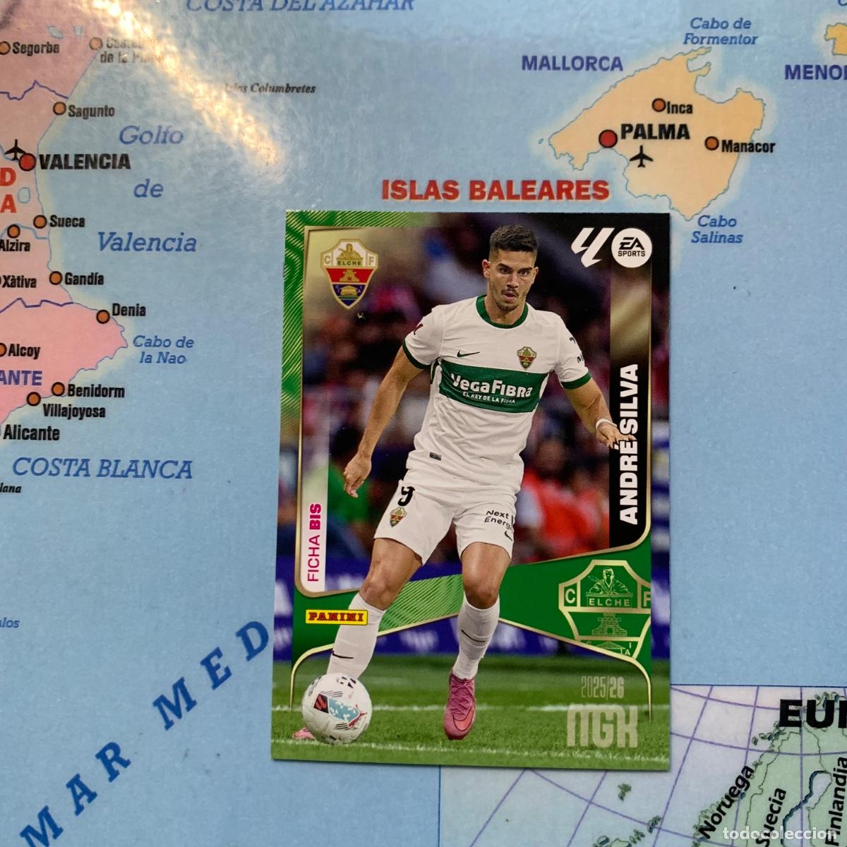 Cromos de f&uacute;tbol: Andre silva n&uacute;mero 142 Bis del Elche megacracks 25-26 2025-2026