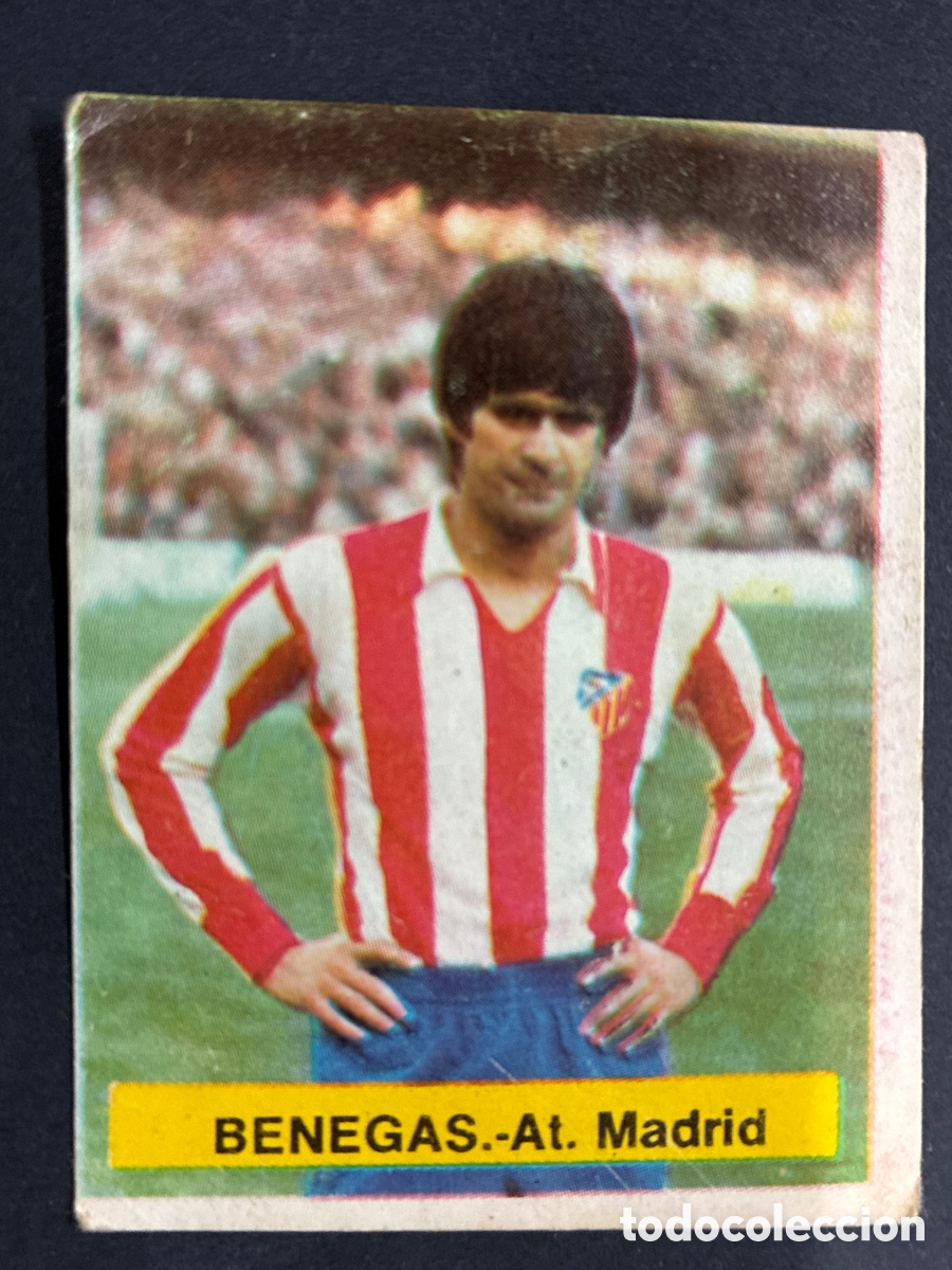 Cromos de f&uacute;tbol: CROMO FUTBOL SIN PEGAR BENEGAS AT. MADRID LIGA 75-76 EDITORIAL FINI