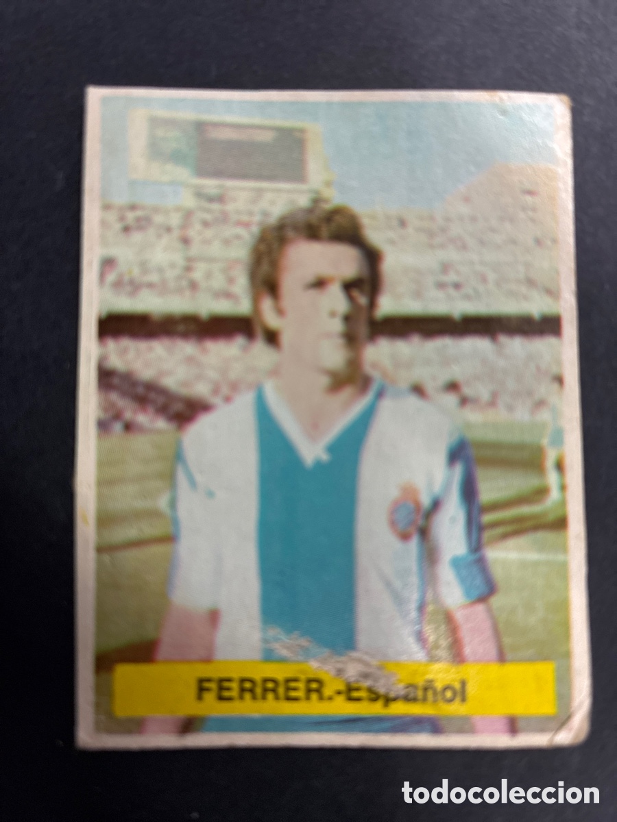 Cromos de f&uacute;tbol: CROMO FUTBOL SIN PEGAR FERRER R.C.D ESPA&Ntilde;OL LIGA 75-76 EDITORIAL FINI