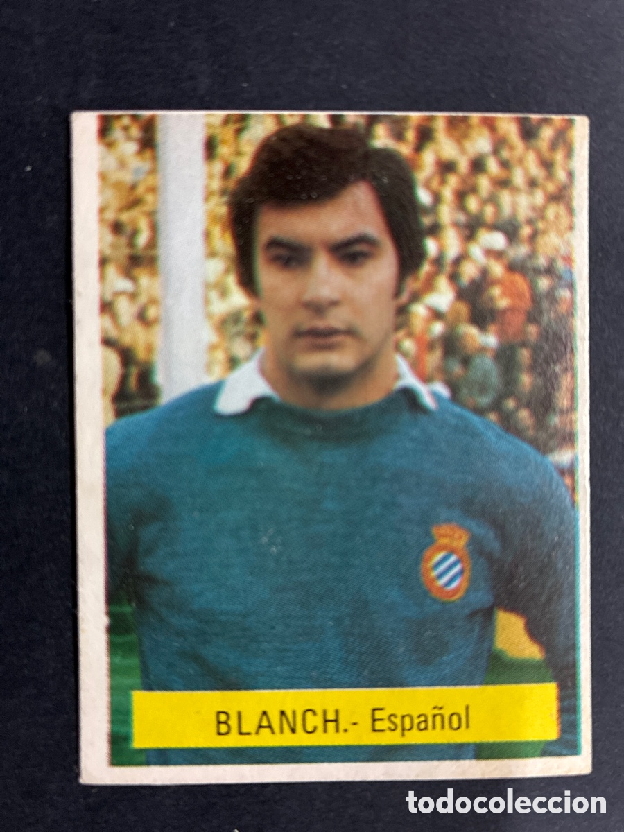 Cromos de f&uacute;tbol: CROMO FUTBOL SIN PEGAR BLANCH R.C.D ESPA&Ntilde;OL LIGA 75-76 EDITORIAL FINI