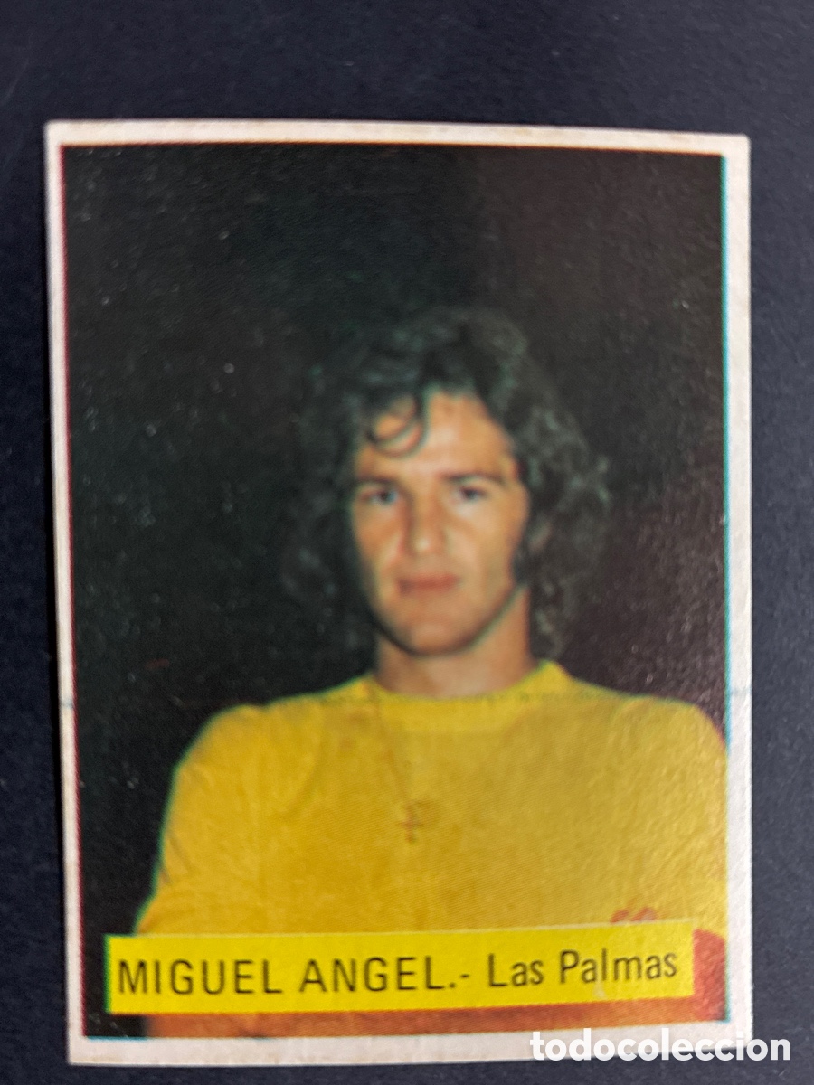Cromos de f&uacute;tbol: CROMO FUTBOL SIN PEGAR MIGUEL ANGEL LAS PALMAS LIGA 75-76 EDITORIAL FINI