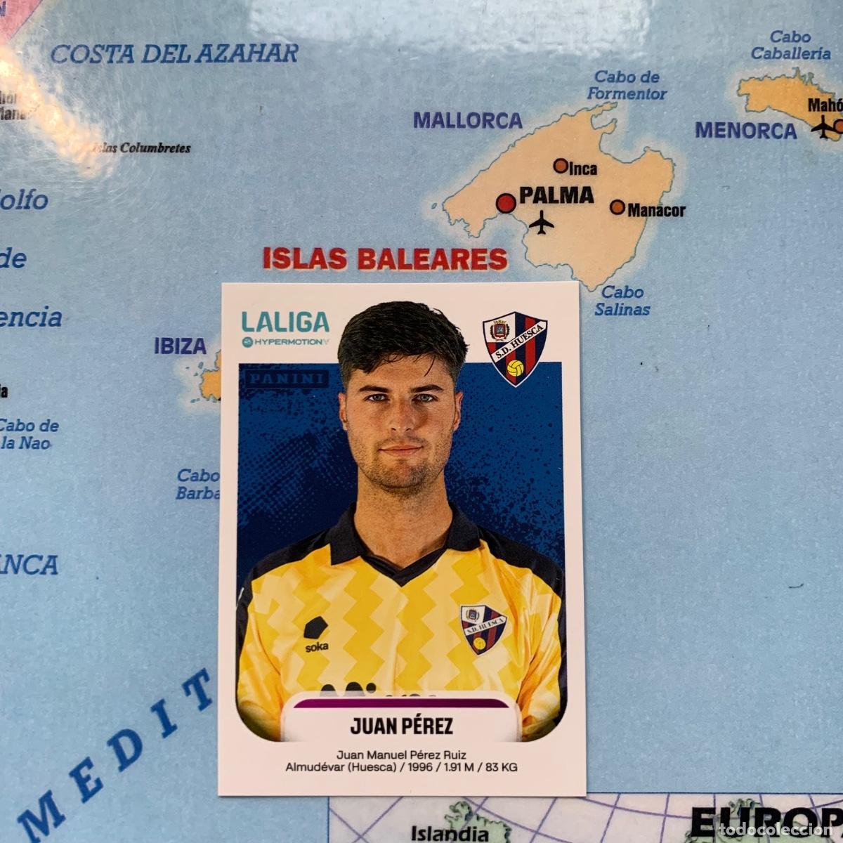 Cromos de f&uacute;tbol: Juan P&eacute;rez n&uacute;mero 233 del Huesca cromo de la liga Hypermotion 25-26 2025-2026