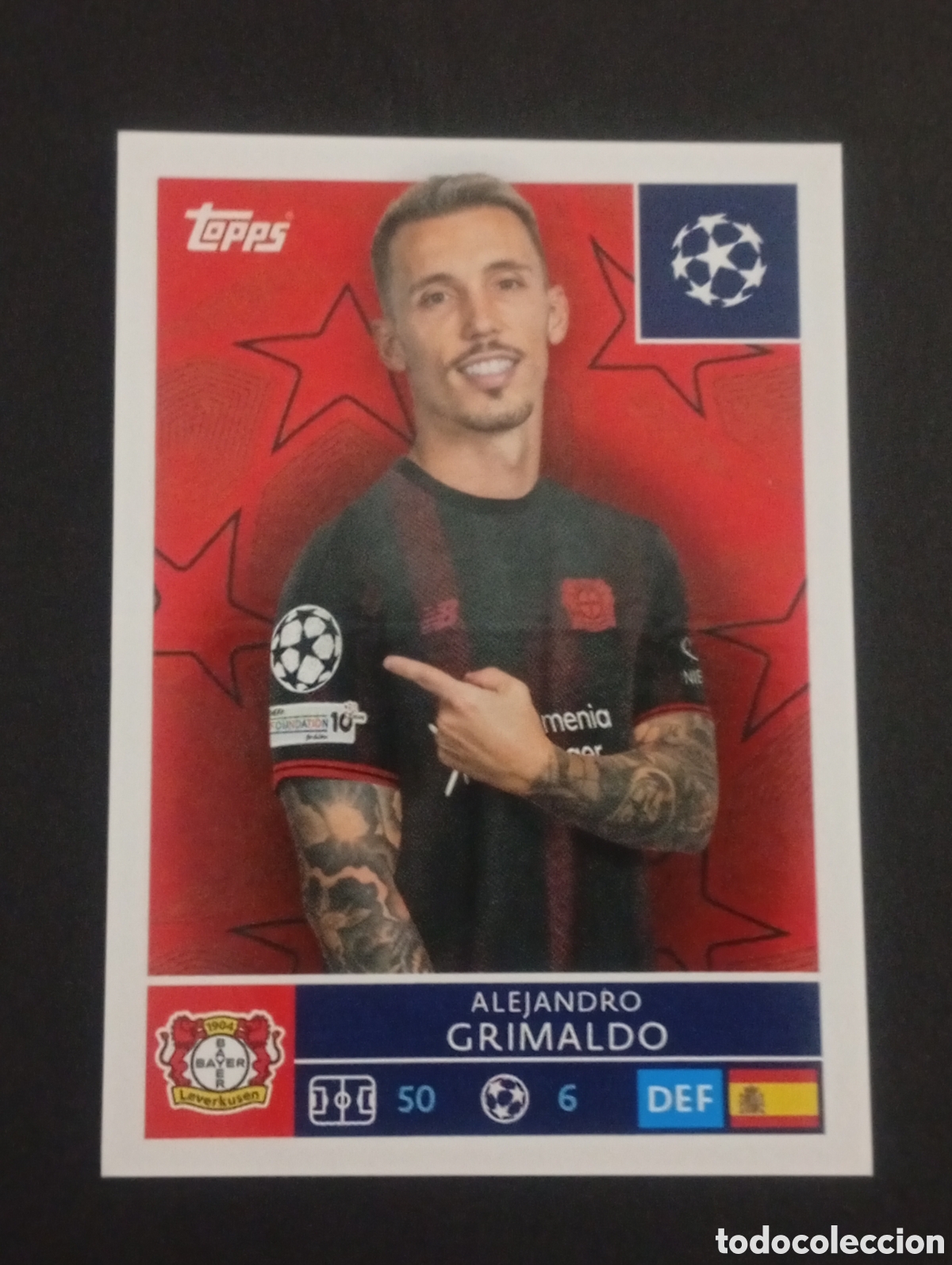 Fu&szlig;ball-Sticker: 129 GRIMALDO BAYERN TOPPS UEFA CHAMPIONS LEAGUE STICKERS CROMOS 2025 2026 25 26