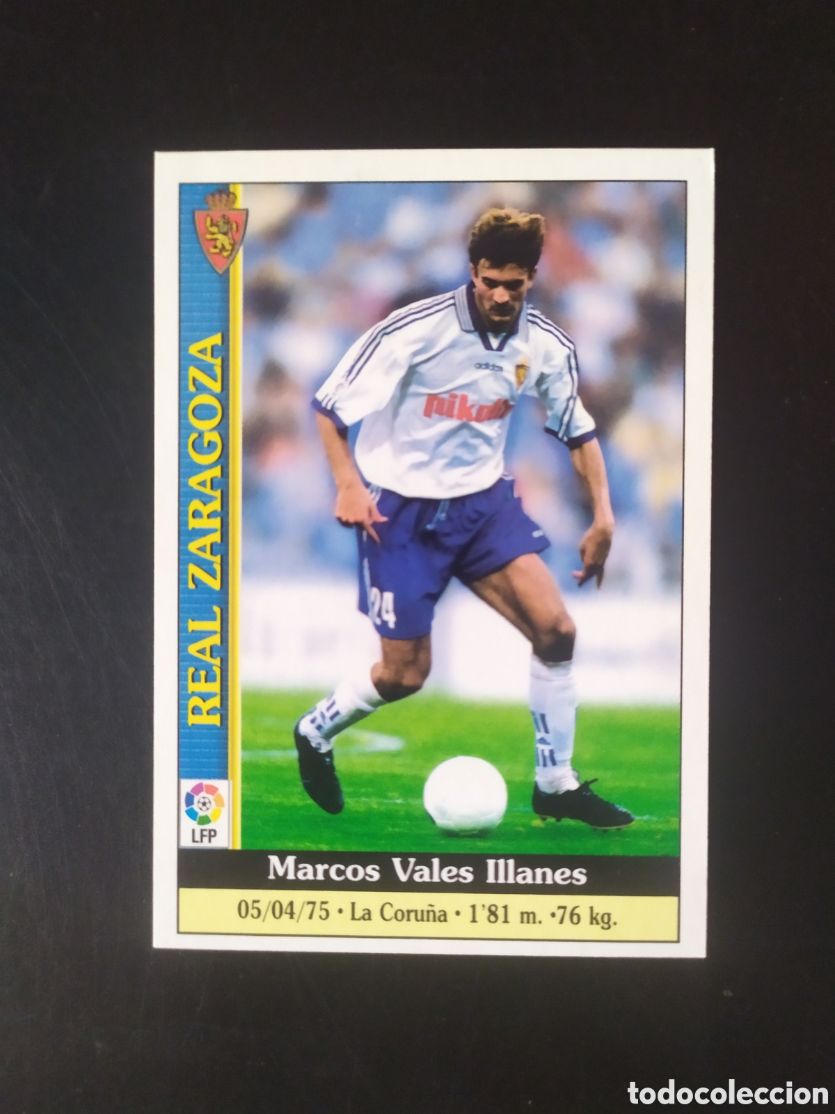 Cromos de F&uacute;tbol: Mundicromo fichas Liga 1999 2000 99 00 Marcos Vales n&deg; 159 Real Zaragoza