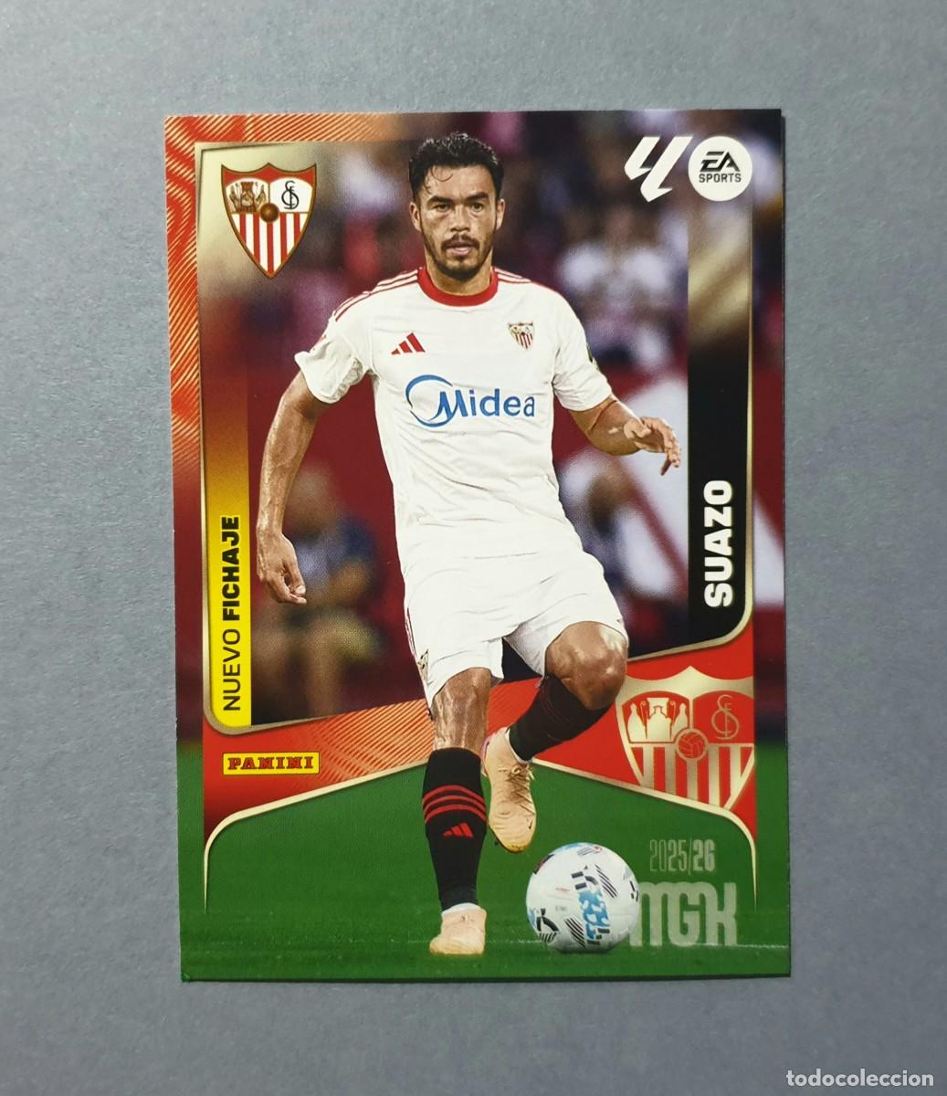 Football Stickers: 460 SUAZO (NUEVO FICHAJE) - SEVILLA - MEGACRACKS 2025-26 - MGK 25/26 (NUEVO)