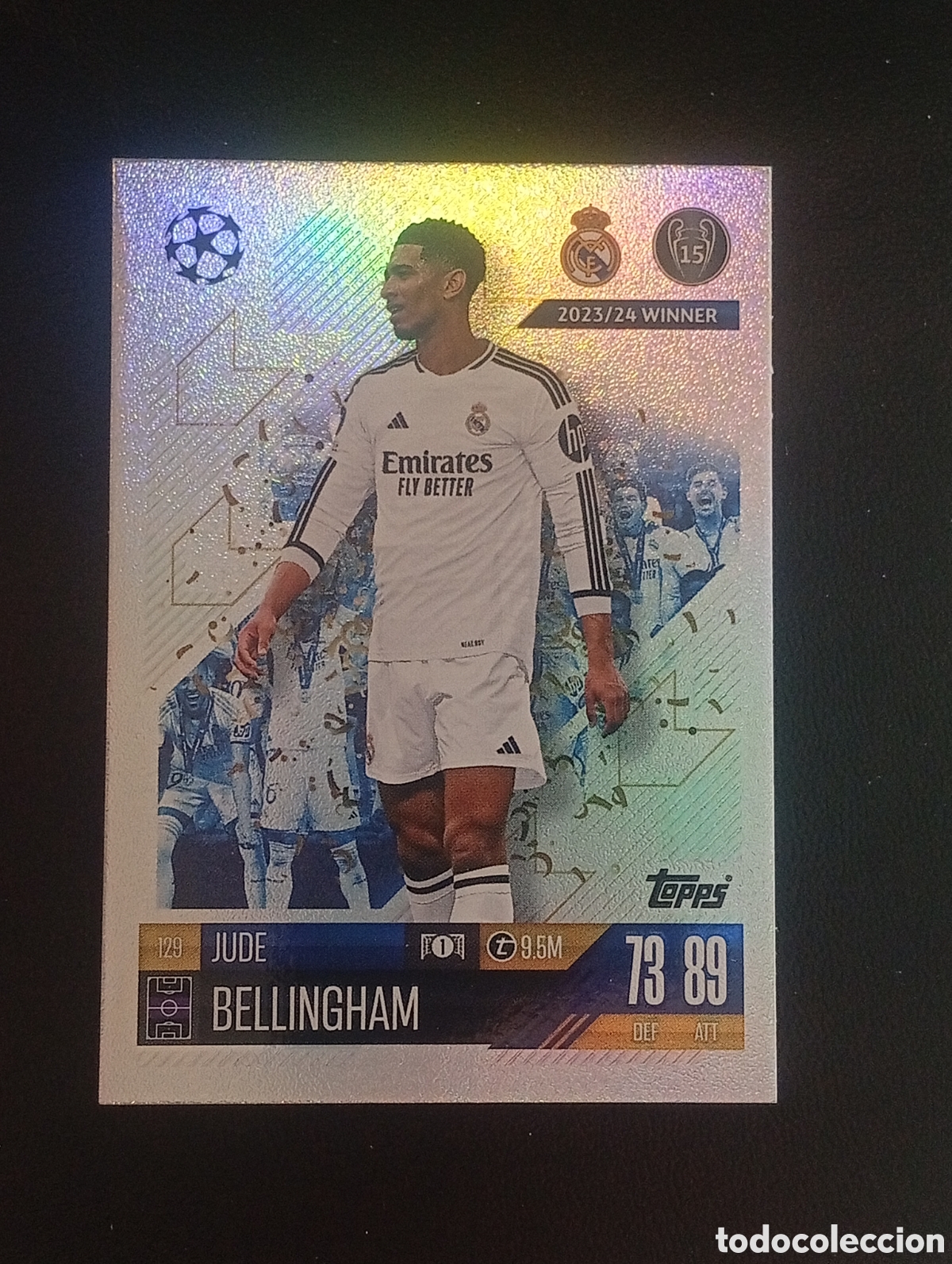 Cromos de F&uacute;tbol: 129 winners BELLINGHAM REAL MADRID TOPPS MATCH ATTAX 2024 2025 24 25 CROMOS CARD MEGACRACKS