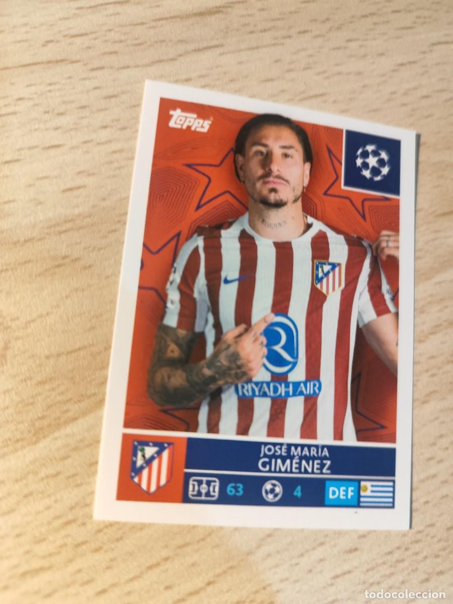 Fu&szlig;ball-Sticker: 115 CHAMPIONS LEAGUE 25 26 JOSE MARIA GIMENEZ ATL&Eacute;TICO DE MADRID STICKERS TOPPS 2025 2026