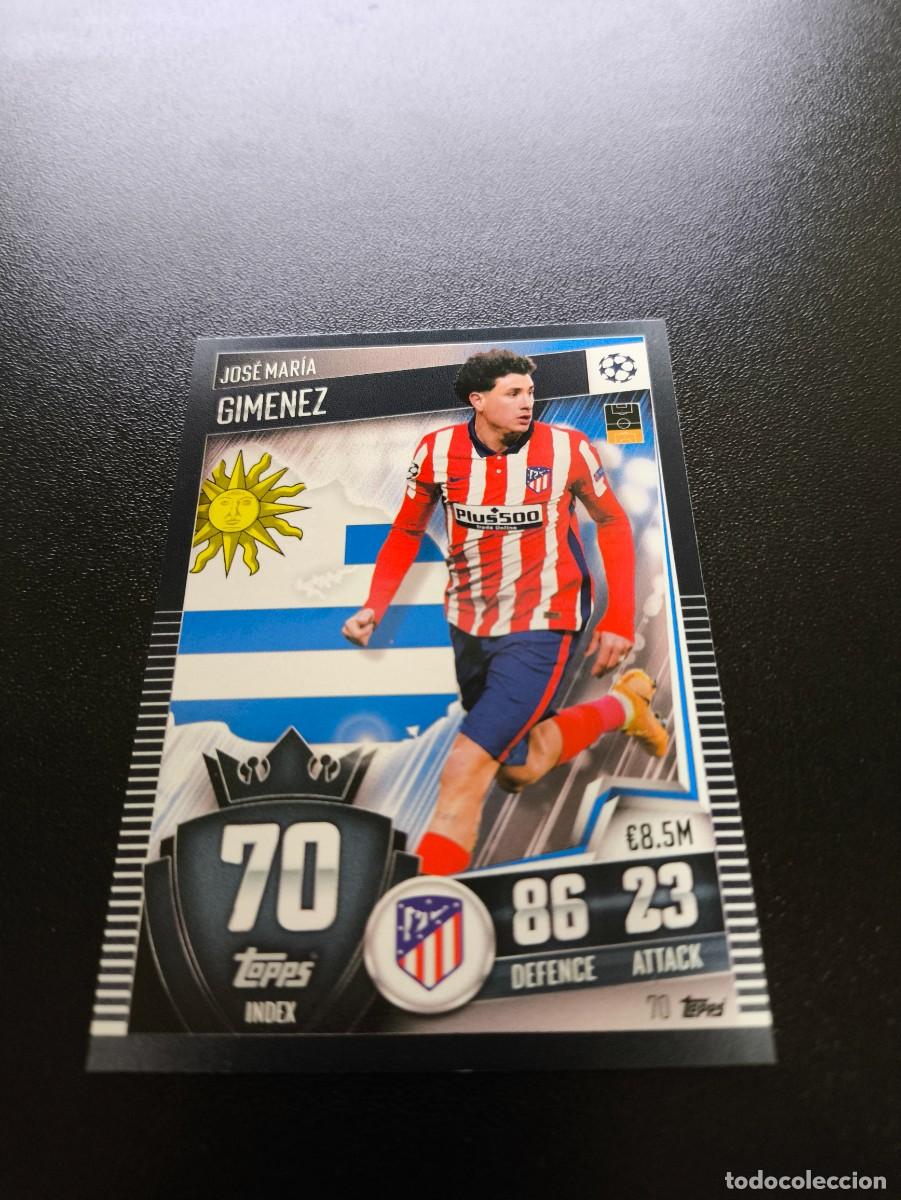Cromos de F&uacute;tbol: 70 GIMENEZ ATLETICO DE MADRID 2020 2021 TOPPS MATCH ATTAX 101 NO PANINI LIGA ESTE