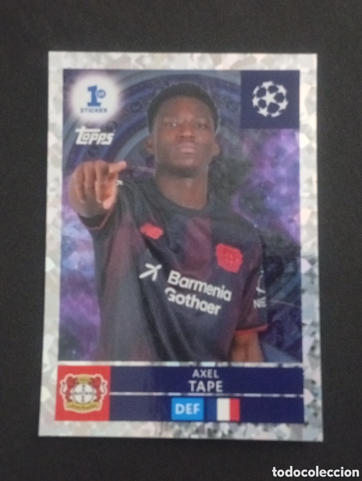 Figurine di Calcio: 1st 293 AXEL TAPE BAYERN LEVERKUSEN TOPPS UEFA CHAMPIONS stickers 2025 2026 25 26