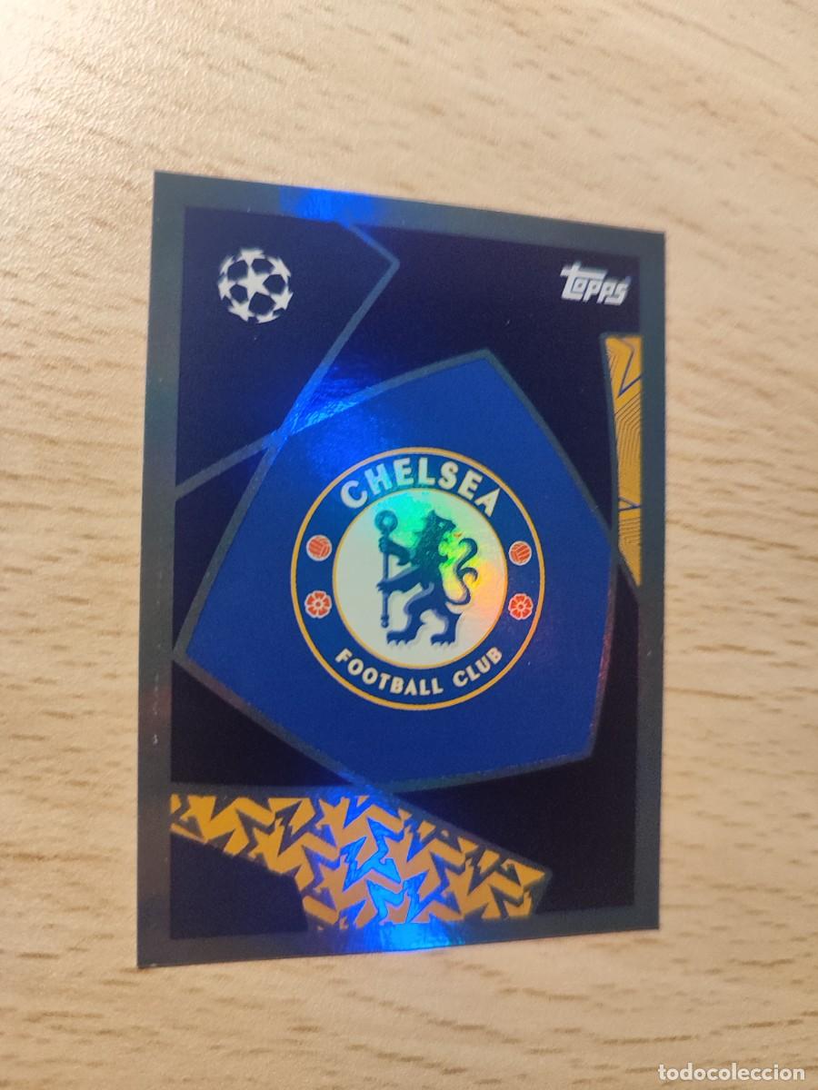 Cartes &agrave; collectionner de Football: 154 CHAMPIONS LEAGUE 25 26 LOGO ESCUDO CHELSEA FC BRILLANTE STICKERS TOPPS 2025 2026