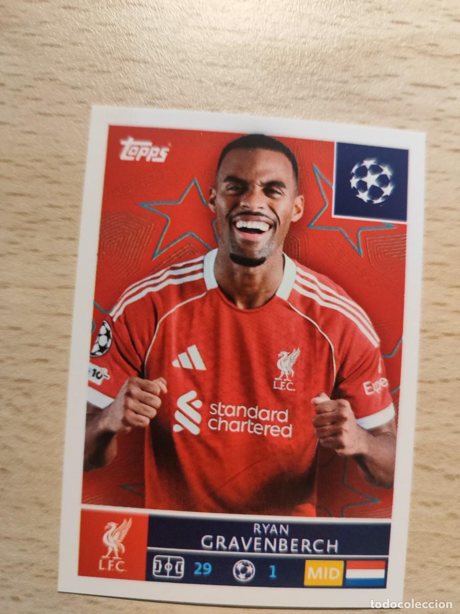 Fu&szlig;ball-Sticker: 262 CHAMPIONS LEAGUE 25 26 RYAN GRAVENBERCH LIVERPOOL FC STICKERS TOPPS 2025 2026