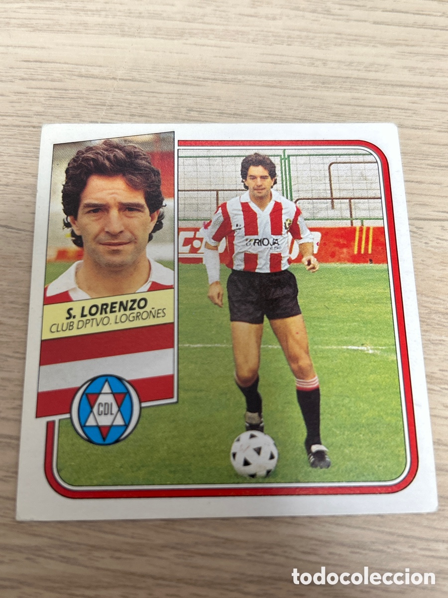 Cromos de f&uacute;tbol: SANCHEZ LORENZO C. D. LOGRO&Ntilde;ES LIGA ESTE 1989 1990 89 90 SIN PEGAR NUNCA PEGADO