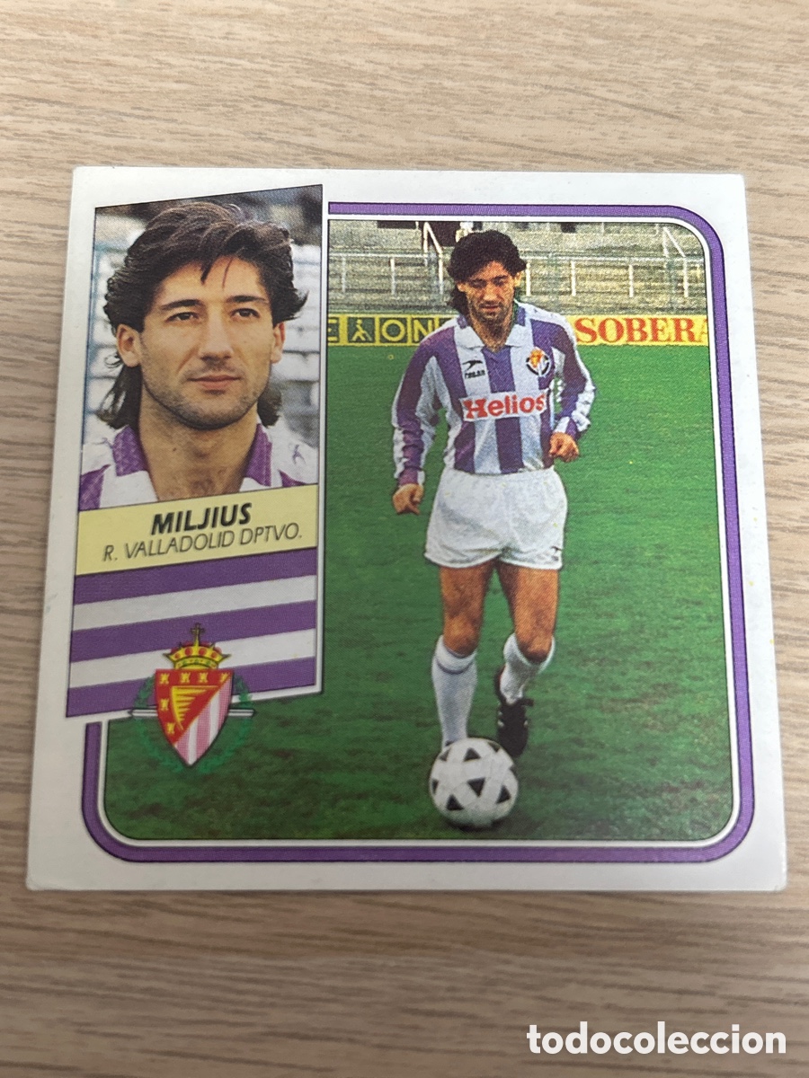 Cromos de f&uacute;tbol: MILJIUS REAL VALLADOLID LIGA ESTE 1989 1990 89 90 SIN PEGAR NUNCA PEGADO
