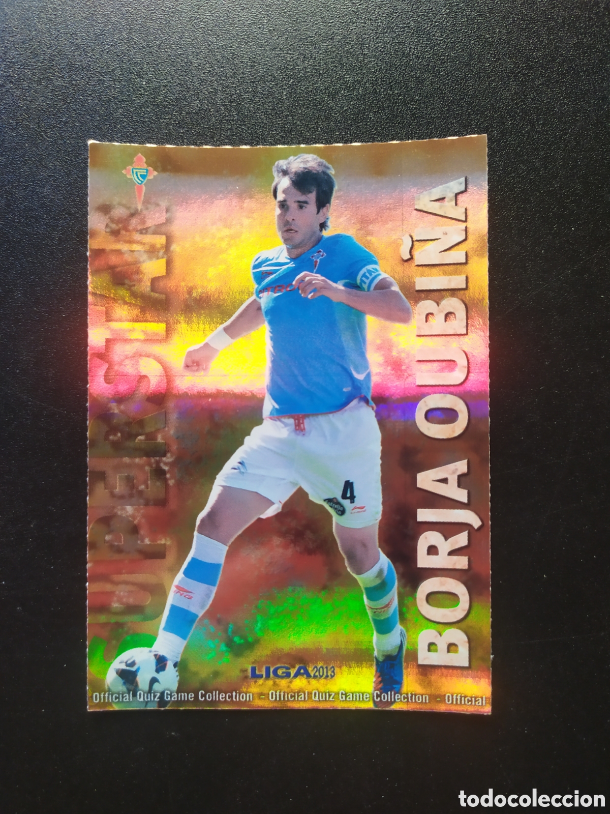 Cromos de F&uacute;tbol: Mundicromo fichas Liga 2012 2013 12 13 Borja Oubi&ntilde;a superstar brillo rayas n&deg; 510 Celta Vigo