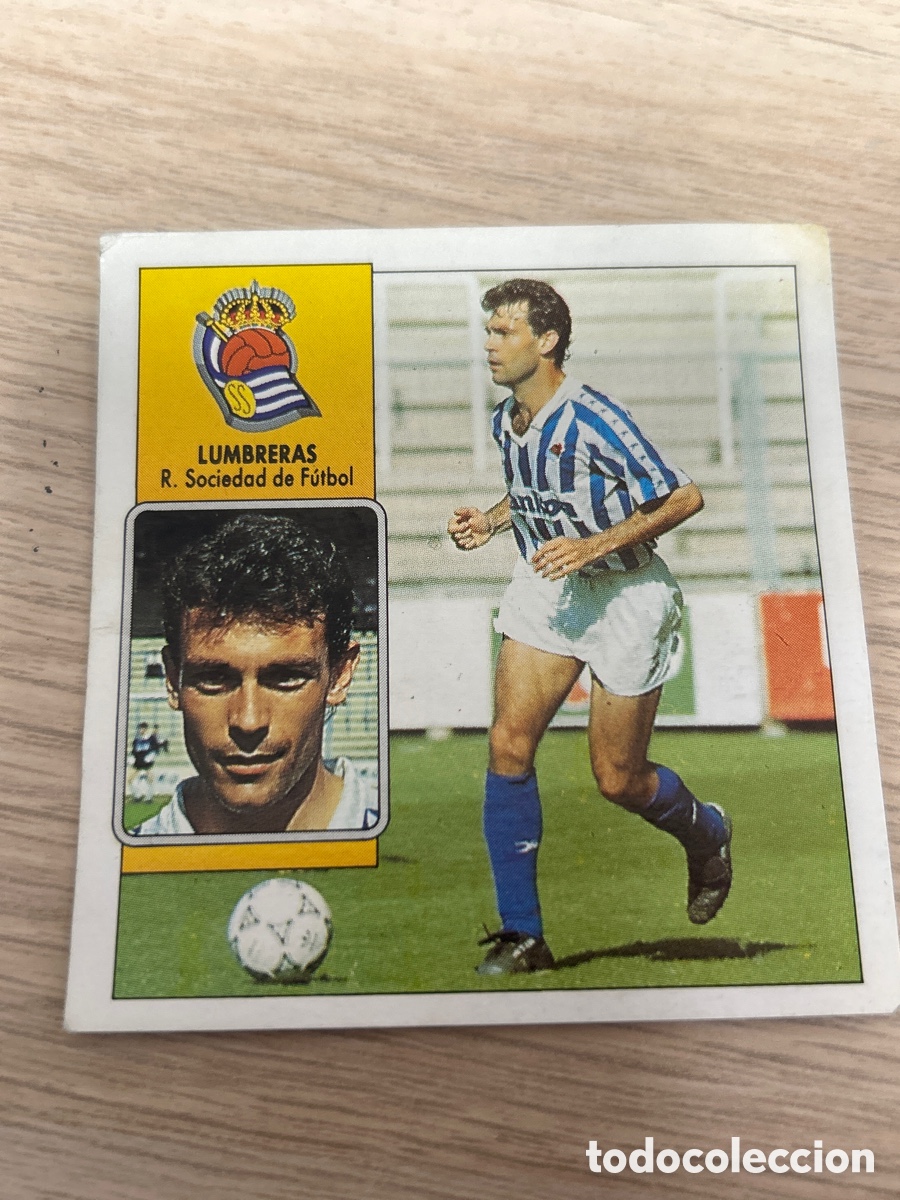 Cromos de f&uacute;tbol: LUMBRERAS REAL SOCIEDAD LIGA ESTE 1992 1993 92 93 NUNCA PEGADO SIN PEGAR