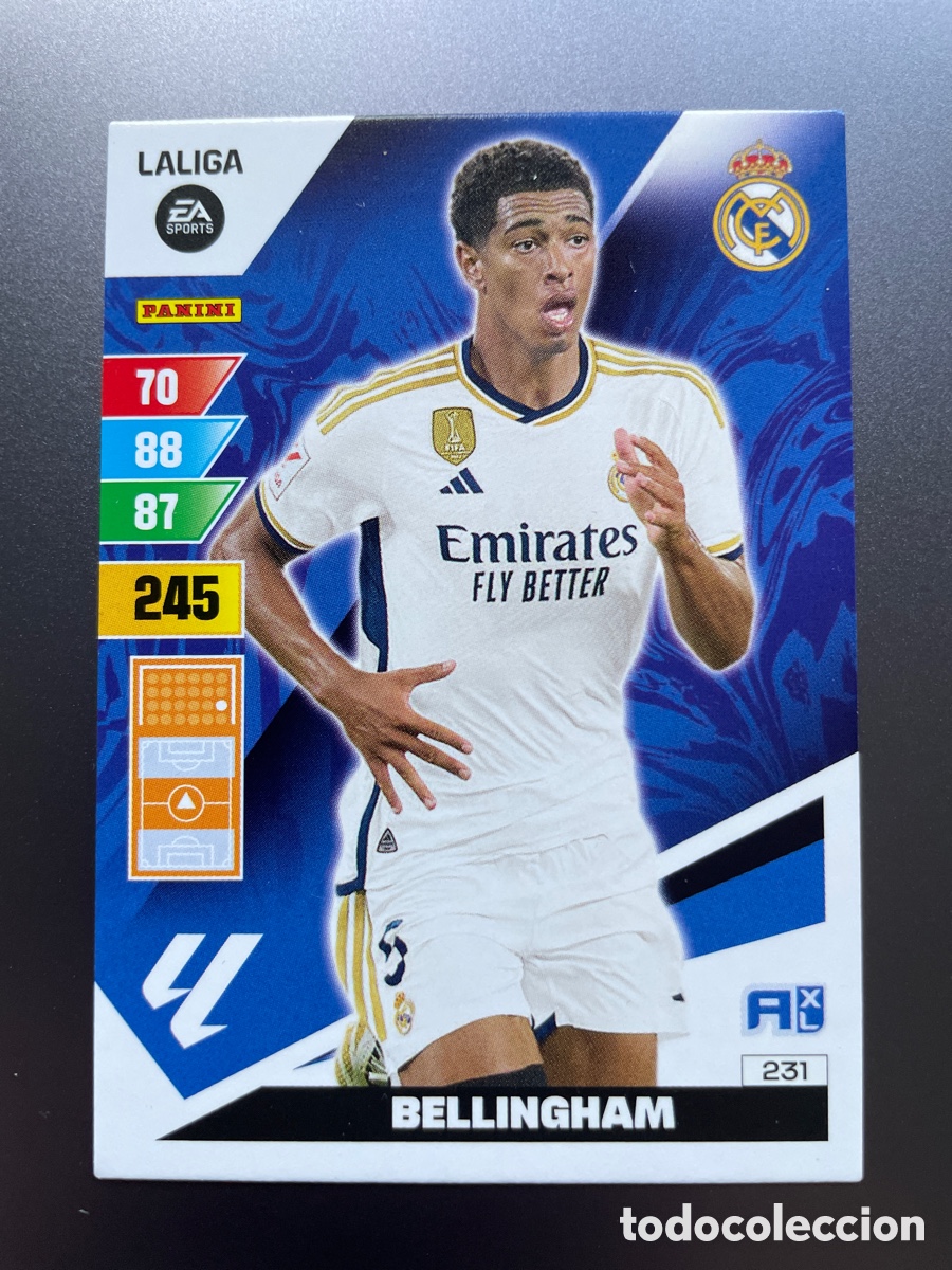 Cromos de f&uacute;tbol: Bellingham 231 Adrenalyn XL 2023-24 Panini Real Madrid