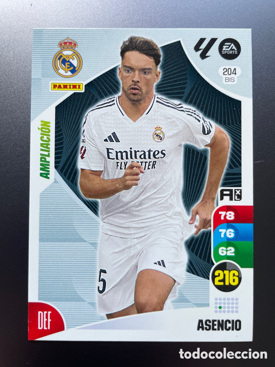 Cromos de f&uacute;tbol: Asensio 204bis 204 bis Adrenalyn XL Panini 2024-25 Real Madrid