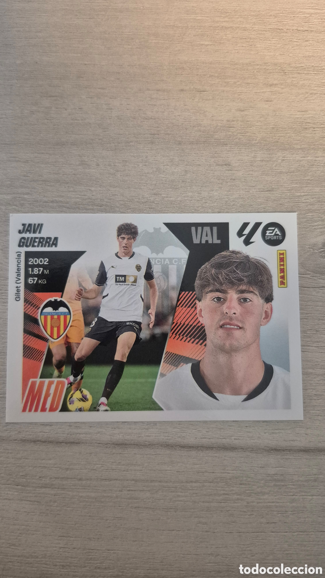 Fu&szlig;ball-Sticker: N&deg;15 Valencia Javi Guerra Liga Este 25/26