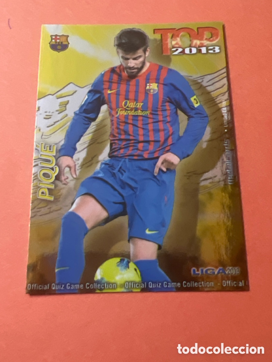 Cromos de Futebol: C7038. 569 Pique - F.C. Barcelona - Top Amarillo Dorado Mate - Mundicromo 2013 13