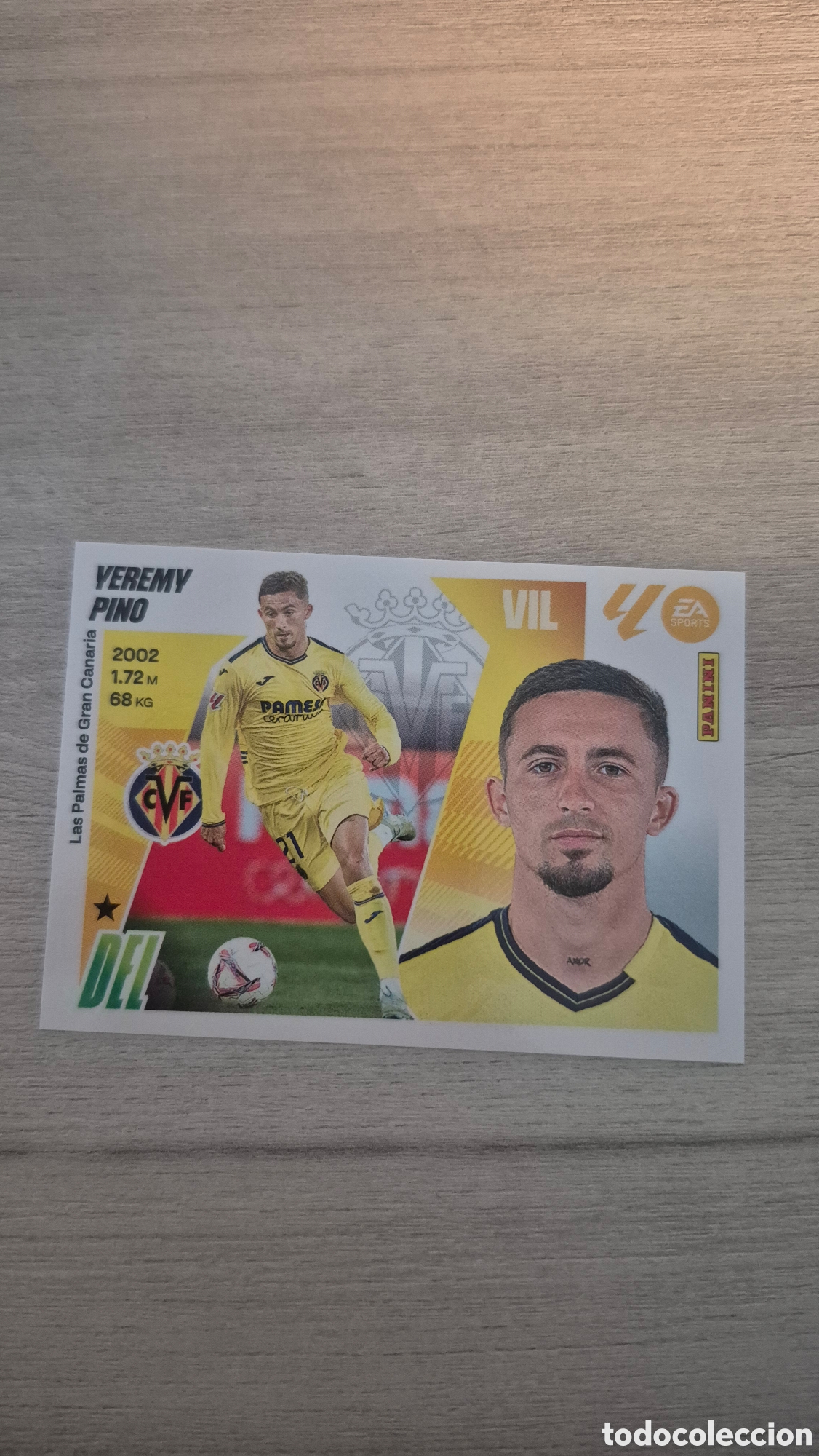 Fu&szlig;ball-Sticker: N&deg;15 Villarreal Yeremy Pino Liga Este 25/26