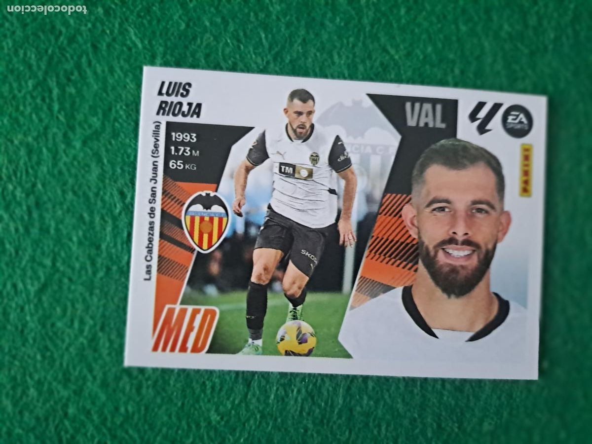 Cromos de F&uacute;tbol: liga este 2025 2026 25 26 nuevo valencia n&ordm; 16 luis rioja