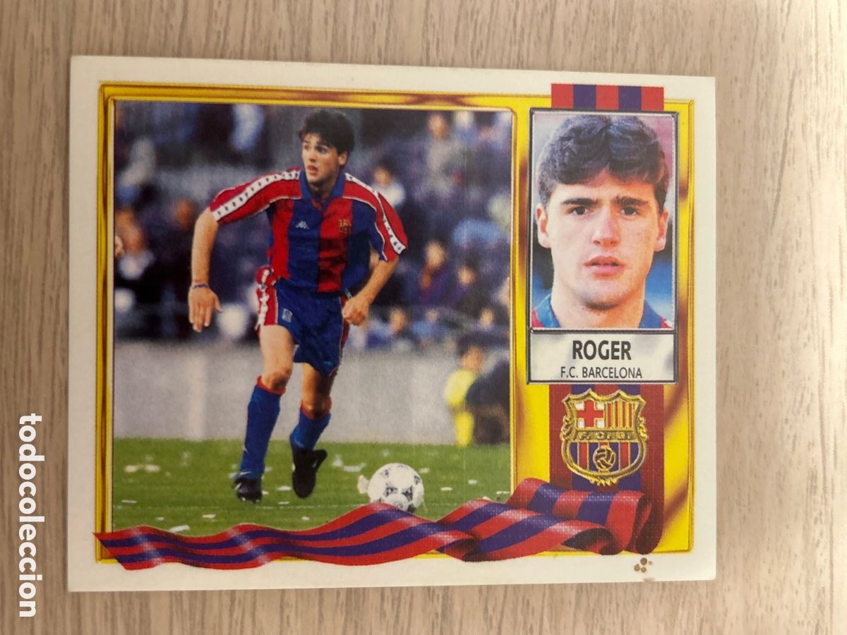 Fu&szlig;ball-Sticker: ROGER BARCELONA LIGA ESTE 1995 1996 95 96 NUNCA PEGADO SIN PEGAR