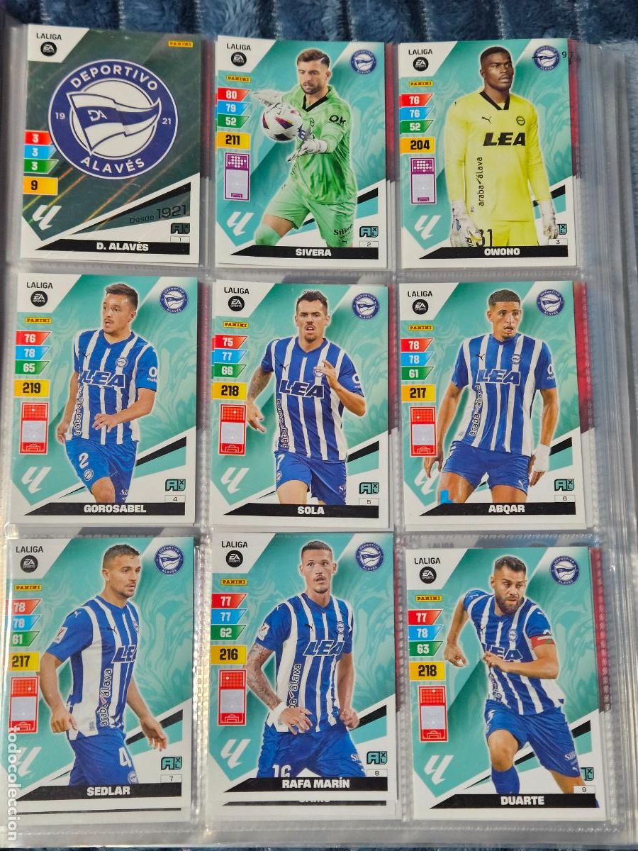 Cartes &agrave; collectionner de Football: ADRENALYN 2023 2024 ALAVES - EQUIPO COMPLETO - BASICOS - 18 FICHAS CROMOS - 23 24